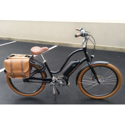 PAIRE SACOCHES VELO VINTAGE MARRON