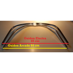Guidon Electra Bullhorn cp steel width 690mm