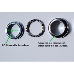 Jeu de direction vintage en acier chromé, avec support butée de gaine. Un pouce (25,4 mm) - Équipements vélos
